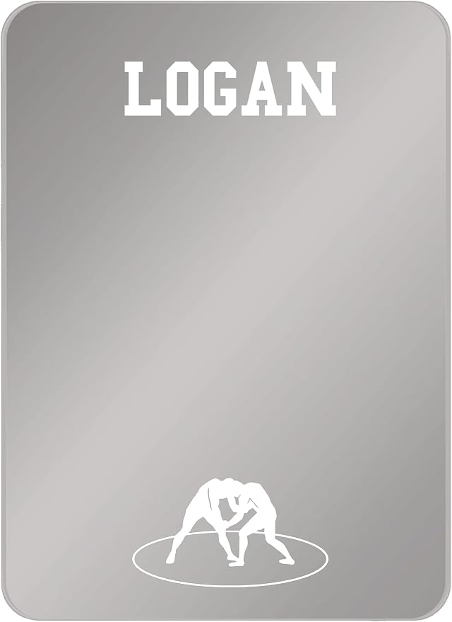 Personalized Sports Player Fan Team Club Locker Mirror Magnet – Back to School Decor, Colorful Magnetic Organizer Accessory for Gym, Home, Office & Refrigerator (Wrestling)