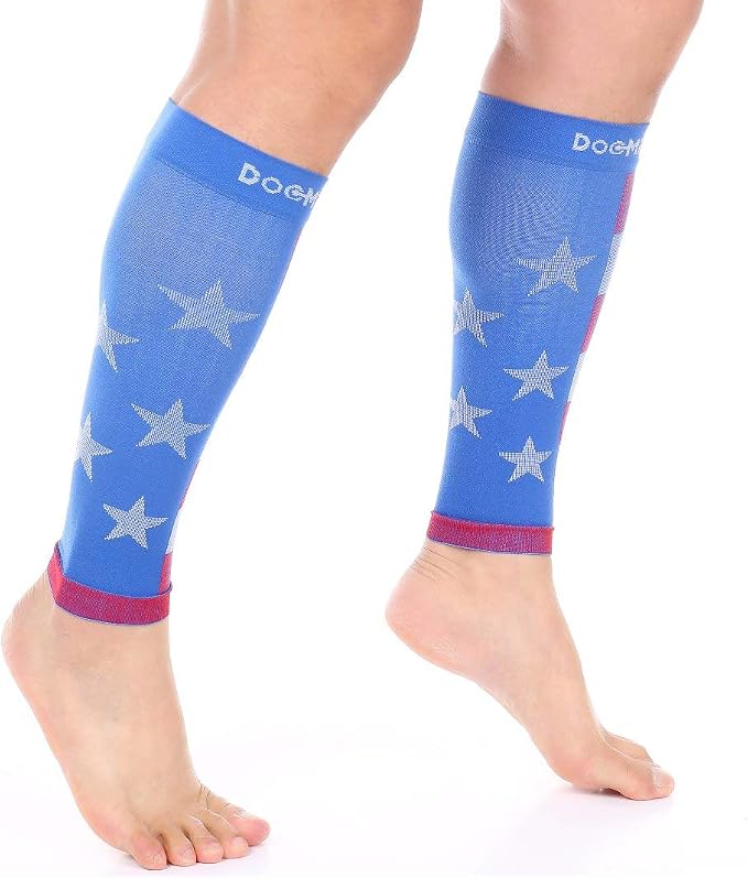 Doc Miller Compression Calf Sleeve for Men & Women, 20-30mmHg | Graduated Support for Running, Shin Splints, Calf Strain, Knee High, Small to 6XL Plus Size
