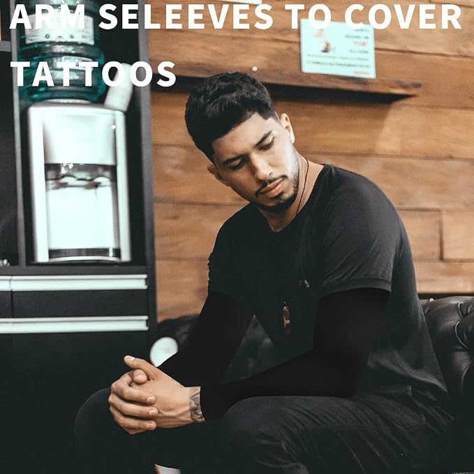 Arm Sleeves for Men Women Compression Sleeves to Cover Arms for Men Working Sun Sleeves for Men Women
