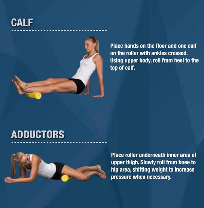 Pro-Tec Athletics Travel Foam Roller, High-Density Massage Tool for Flexibility, Myofascial Release, and Recovery