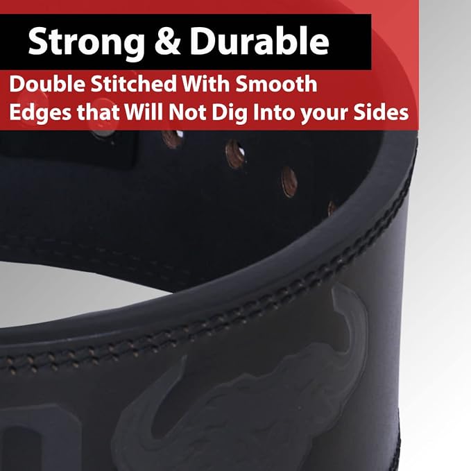 IBRO Powerlifting Lever Gym Belt – Power 8MM, 10MM or 13MM Extreme Heavy Duty Genuine Leather Belts - Squats Deadlifts Bodybuilding Weight Lifting IPF Power Lifting Strongman for Men