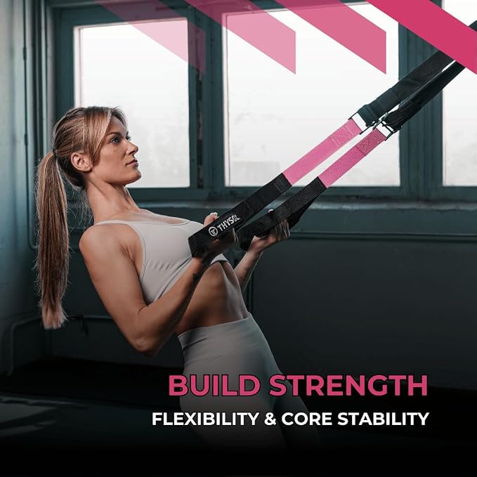 THYSOL Resistance Trainer Pro Xtreme Straps Army | Sling Trainer Set with Adjustable Door Anchor | Fitness Home Workouts - Suitable for Travelling & for Training Indoor & Outdoor