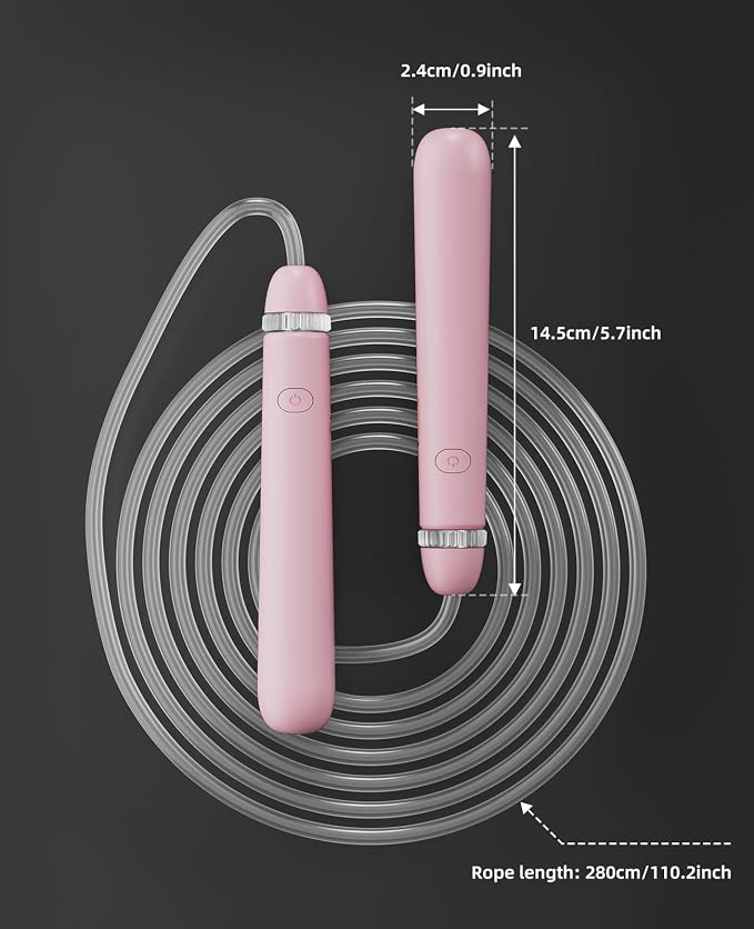 LED Jump Rope for Kids, Glow in The Dark Fun Fitness Gift | Rechargeable, 180-day battery, 9.2ft for ages 6+, colorful LED modes, birthday gift, outdoor fun