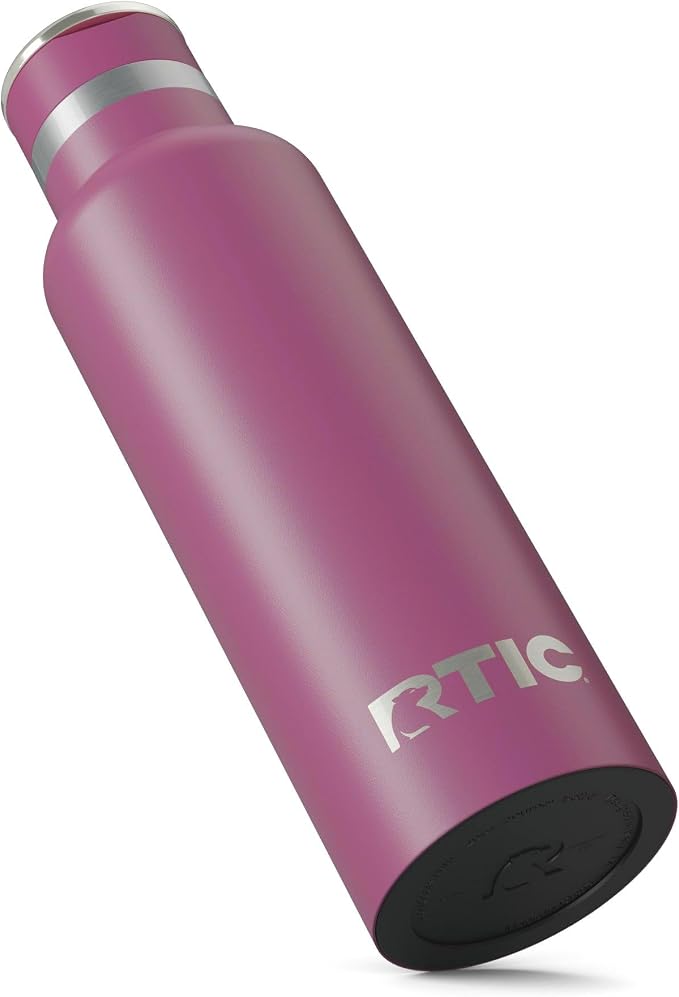 RTIC 20oz Journey Water Bottle Ceramic Lined Metal Stainless Steel Vacuum Insulated, BPA Free, Reusable, for Water, Hot and Cold Drinks, Travel, Sports, Camping, Orchid