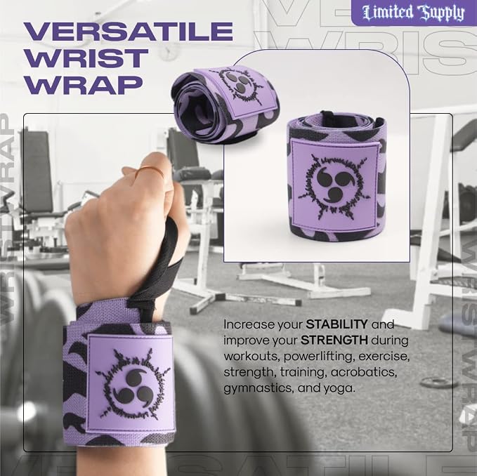 Anime Wrist Wraps Lifting Straps 24" for Men and Women - 1 Pair Each, Gym Accessories Support Weightlifting, and Improve Workout
