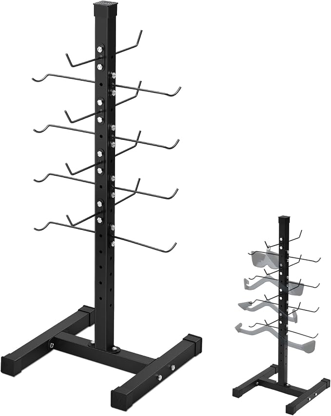 Frienda Steel Lat Bar Organizer, Home Gym Accessories, Lat Pulldown Attachments Cable Attachment Storage Rack Cable Attachments for Gym Rack Storage Heavy Duty Steel Organizer Home Use