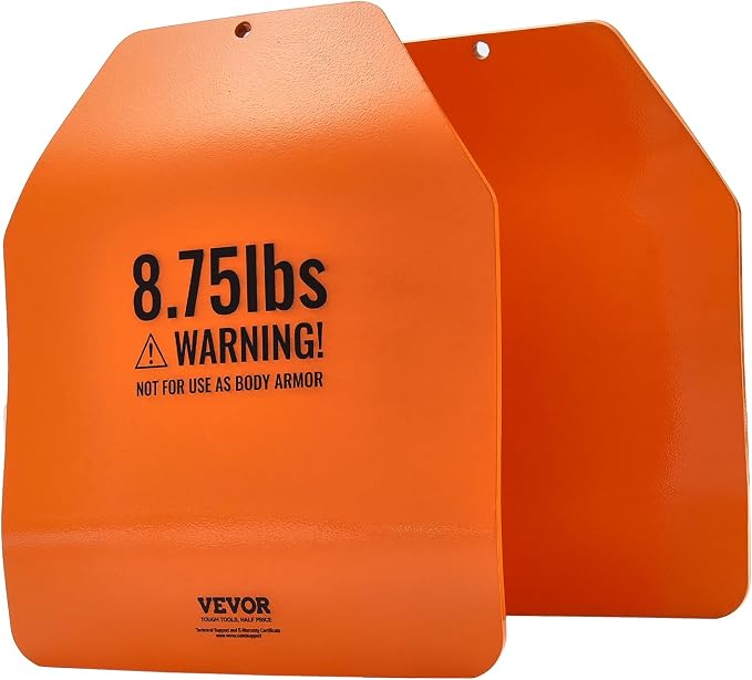 VEVOR Weight Vest Plates, 5.75/8.75/14.5/19.75 LB Pairs, Premium Steel Weighted plates, Additional Weight for Weight Vests, for Strength Training, Running, Fitness, Heavy Workouts