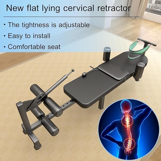 Fitness Full Body Lumbar Traction Table, Back Stretch Bed Stretching Machine