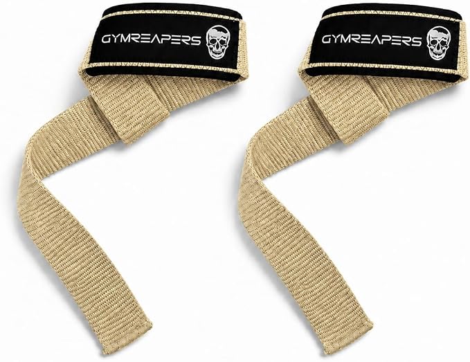 Gymreapers Lifting Wrist Straps for Weightlifting, Bodybuilding, Powerlifting, Strength Training, & Deadlifts - Padded Neoprene with 18 inch Cotton