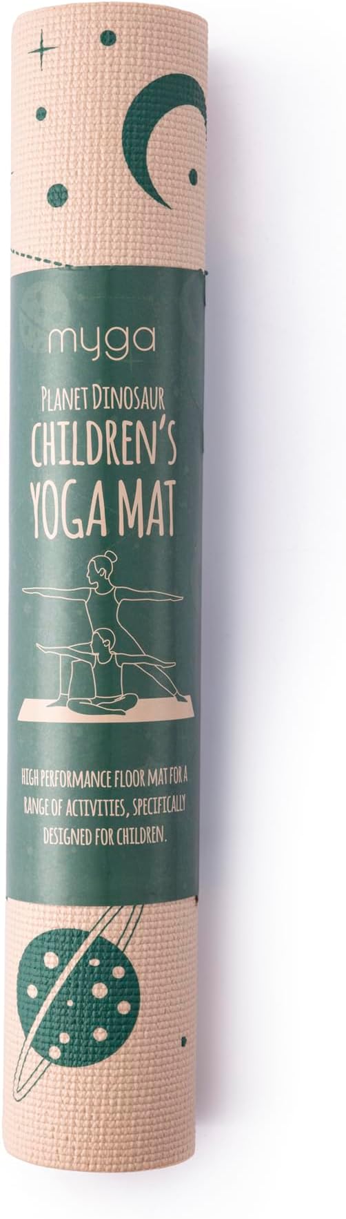 Myga Silk Print Kids Yoga Mat,Non-Slip Yoga Mat for Childrens Exercise, Fitness, Yoga and Mindfulness Lightweight, Easy Clean Play Mat for Girls and Boys
