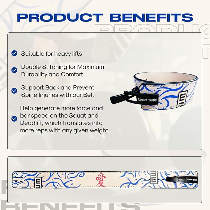 Anime Lever Belt, Weight Lifting Belt, Heavy Duty Powerlifting Weightlifting Gym Belt for Deadlifts Squats Back Support