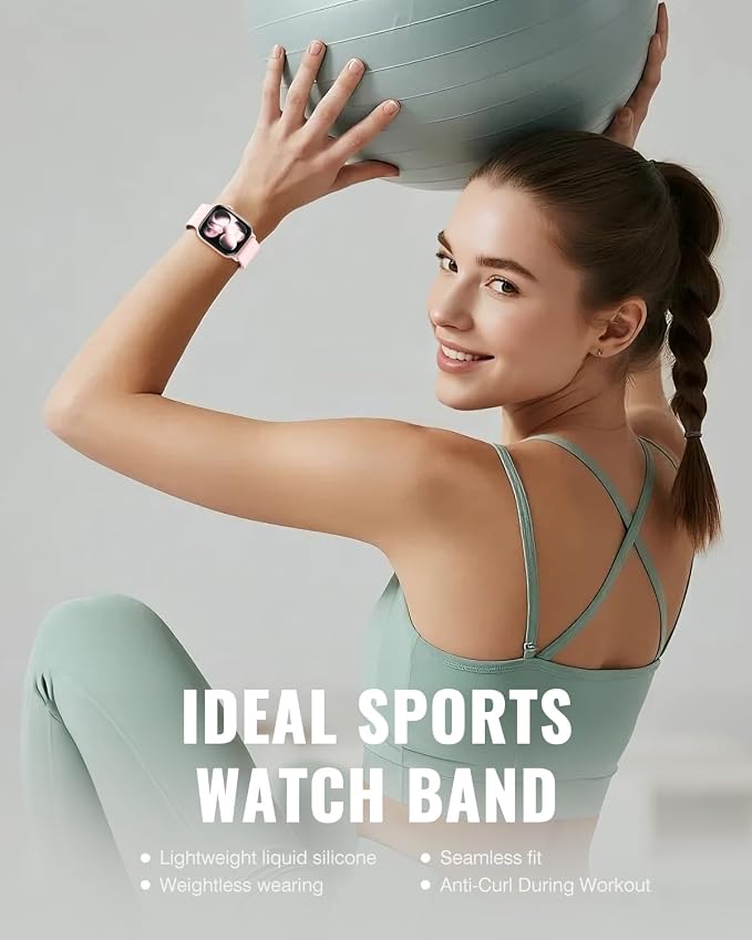 Magnetic Silicone Sport Band for Apple Watch 42mm 46mm 49mm 38mm 40mm 41mm 44mm 45mm Men Women, Patented Auto Lock Breathable Soft Loop for iWatch Ultra SE Series 11 10 9 8 7 6 5 4 3 2 1 All Day Comfort