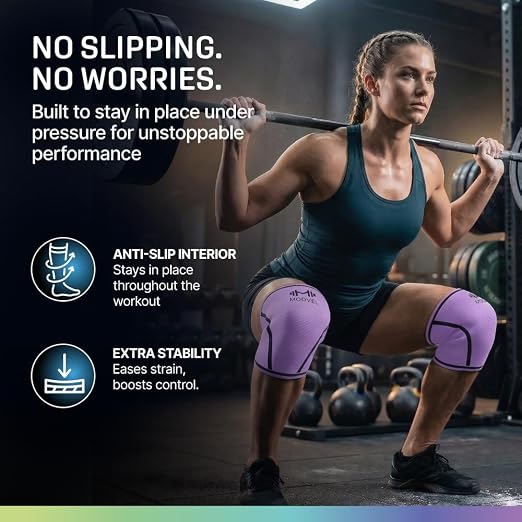 Modvel Strength 7mm Knee Sleeves (Pair) for Weightlifting & Powerlifting (USPA, IPL Approved) | High-Performance Knee Compression Support For Squats, Weight Lifting - Men and Women