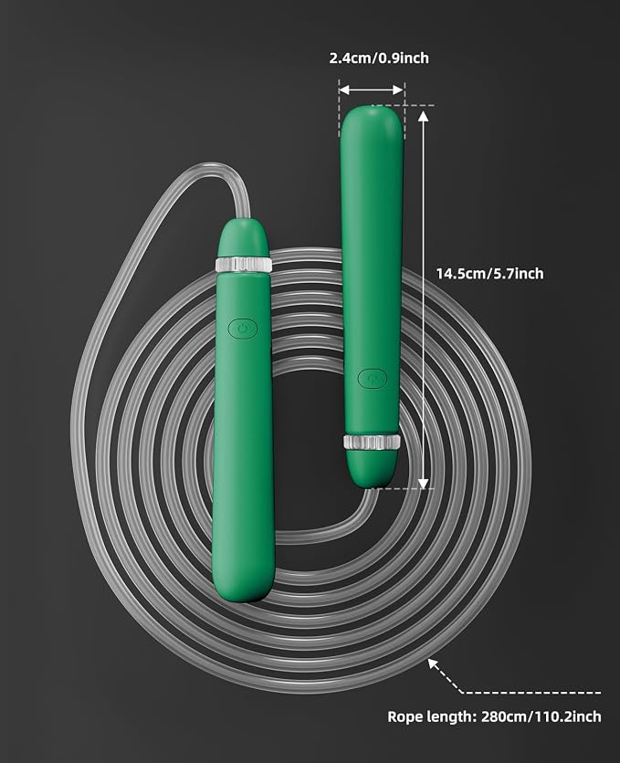 LED Jump Rope for Kids, Glow in The Dark Fun Fitness Gift | Rechargeable, 180-day battery, 9.2ft for ages 6+, colorful LED modes, birthday gift, outdoor fun