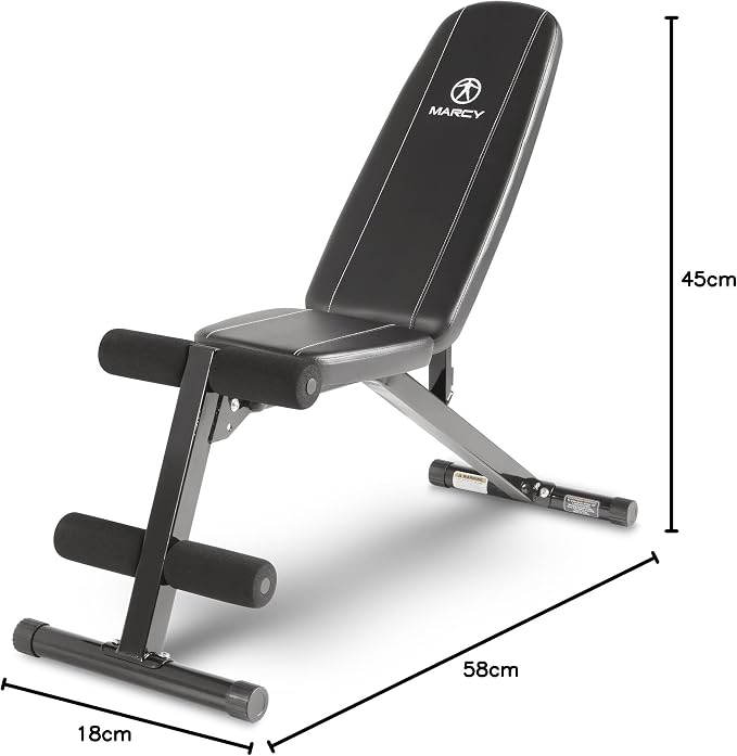 Marcy Multi-Position Adjustable Utility Bench for Home Gym Weightlifting and Strength Training