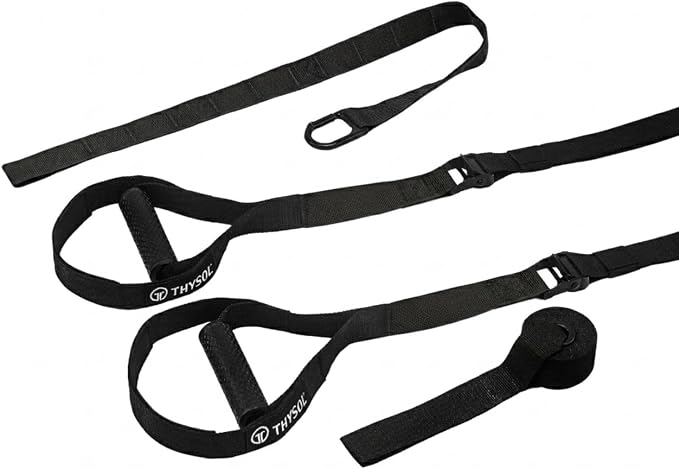 THYSOL Resistance Trainer Pro Xtreme Straps Army | Sling Trainer Set with Adjustable Door Anchor | Fitness Home Workouts - Suitable for Travelling & for Training Indoor & Outdoor