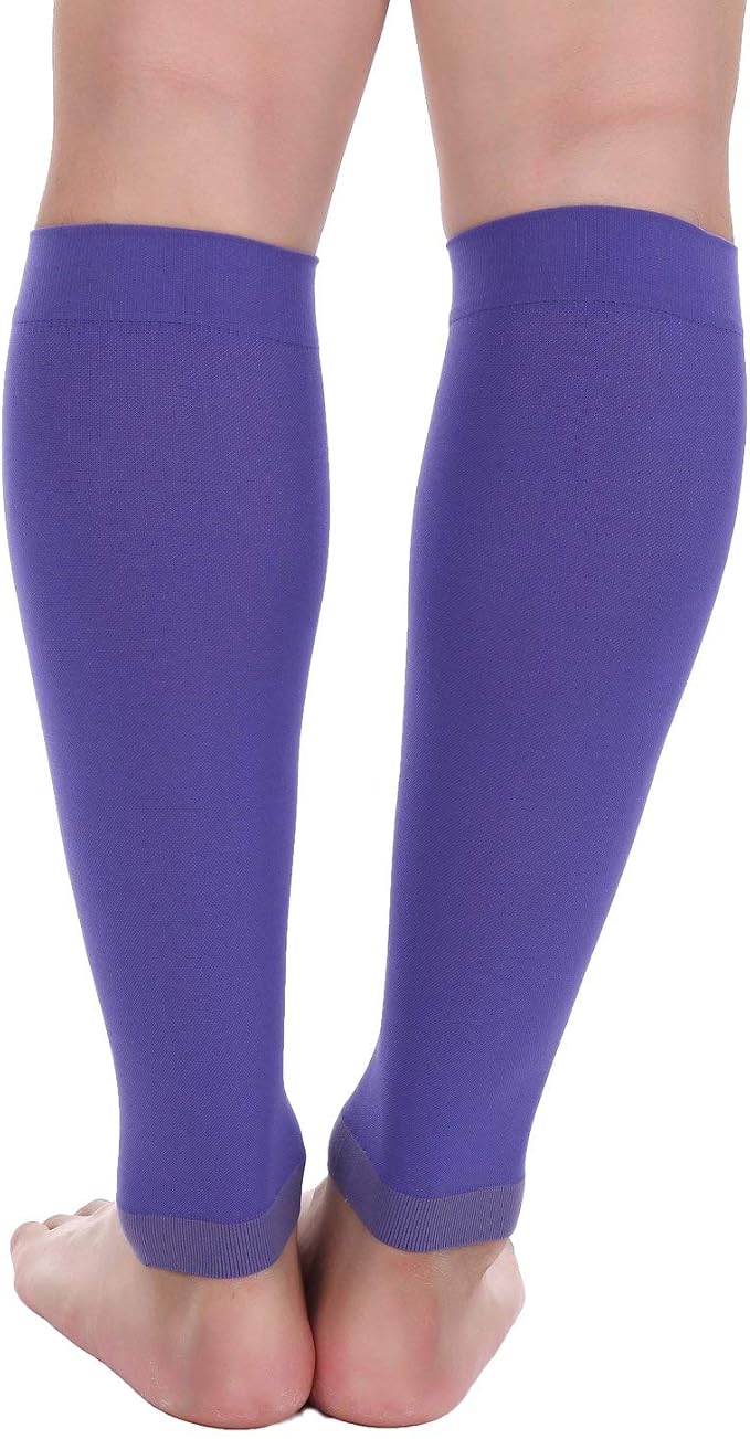 Doc Miller Compression Calf Sleeve for Men & Women, 20-30mmHg | Graduated Support for Running, Shin Splints, Calf Strain, Knee High, Small to 6XL Plus Size
