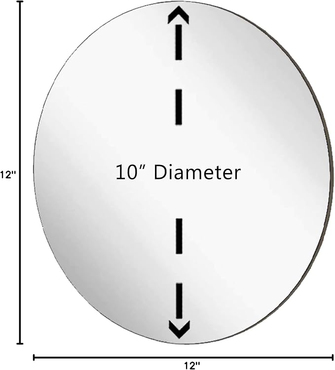 Marketing Holders 4 Pack Acrylic Mirror Round Circles 12 Inch Flat for DIY Laser Cut Tabletop Cover Center Piece Crafts Wall Safer Light Weight Wedding Events