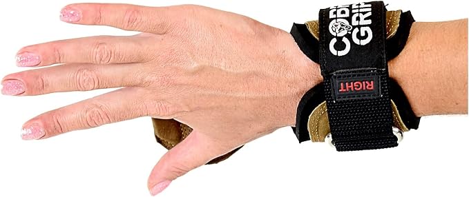 Cobra Grips Weight Lifting Gloves with Adjustable Neoprene Padded Wrist Wraps - Heavy Duty Alternative to Power Lifting Hooks for Deadlifts