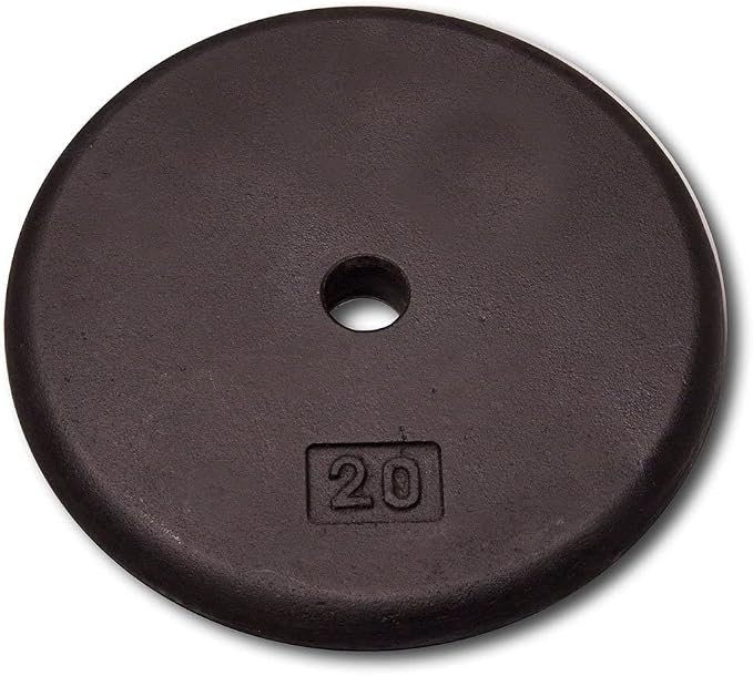 Body-Solid Standard Iron Weight Plate - Perfect for Strength Training, Home Gym, and Barbell Workouts - Fits 1" Bars
