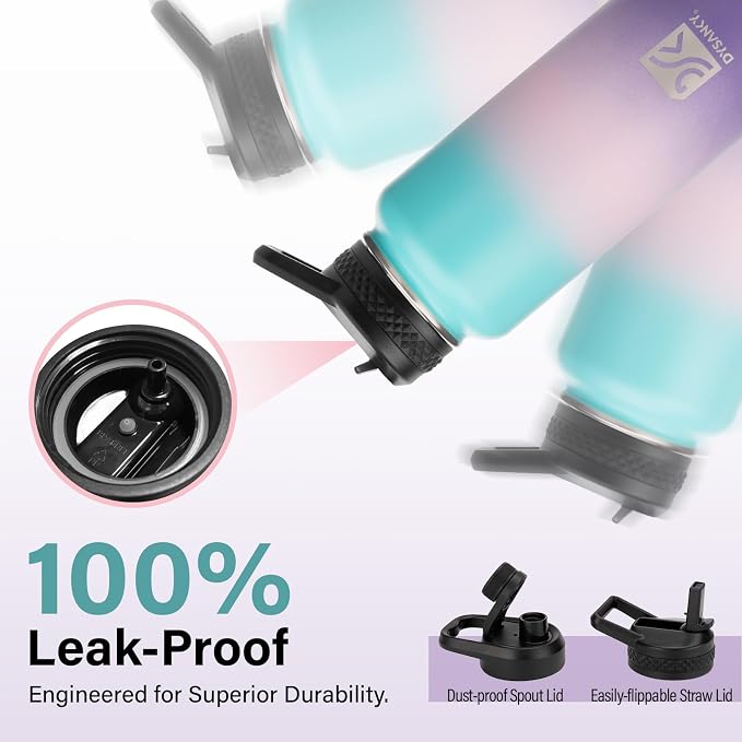 DYSANKY Insulated Water Bottle | Thickened Stainless Steel Vacuum Metal | Portable Sports Water Jug for Gym and Hiking with Straw, Carrier Bag, Handle Strap | BPA-Free 32 oz