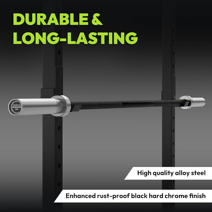 HANDBODE Olympic Barbell, 4FT, 5FT, 6FT & 7FT Weight Bar, Multiple Options | 2-Inch Needle Bearings, Hard Chrome Coating, Knurled Grip, Powerlifting, Bench Press, Deadlift, Squat, Hip Thrusts And Cleans