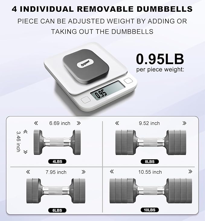 Adjustable Dumbbell Set for Women Men 7.5LB/10LB/15LB/20LB/25LB Each | Dumbbells Set of 2, Free Weight Set at Home Gym, Hand Weights with Locking/Metal Handle for Exercise Muscle Toning Rehab