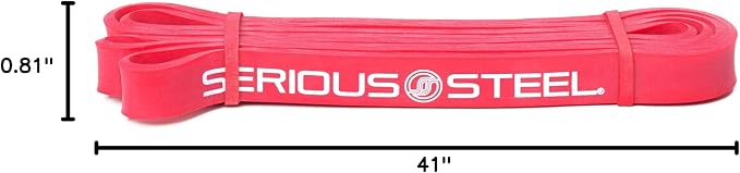 SERIOUS STEEL FITNESS Assisted 41" Pull-Up Band, Resistance & Stretch, Powerlifting & Pull-up Assist Loop (Single Band)