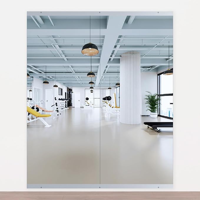 Home Gym Mirror 57x24 2-Pack Large Full Length | Shatterproof,Tempered Glass,HD Reflection,Easy to Install,Classic Design,Crystal-Clear,Multi-Scene Use,Scratch-Resistant
