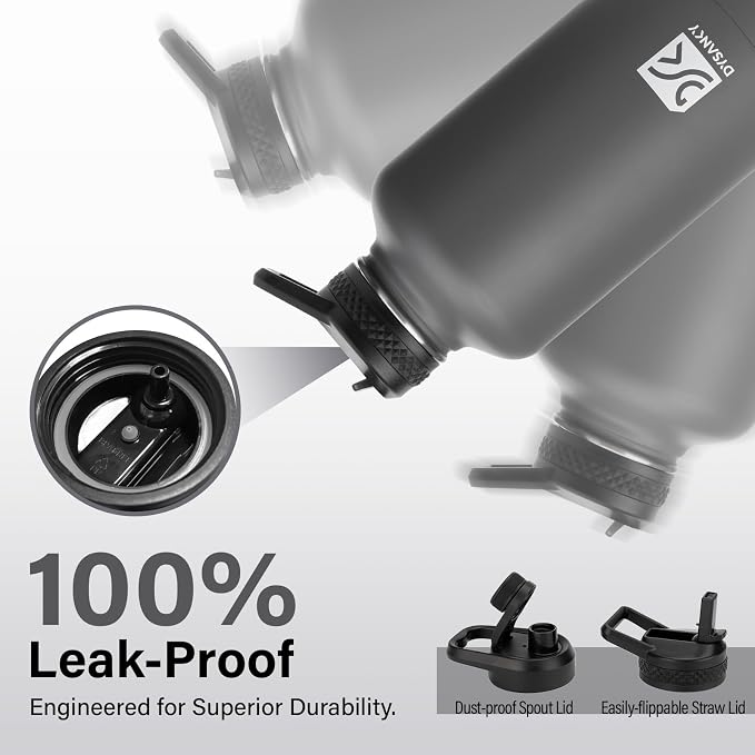 DYSANKY Insulated Water Bottle with Portable Carrier Bag for Outdoor 64 oz