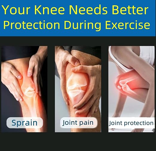 Knee Compression Sleeve For Women Men, Knee Braces for Knee Pain, Running Knee Brace, Knee Support For Knee Joint Pain (White edge)
