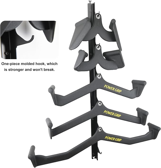 VAIIO lat pull down bar storage, One-piece molding gym storage wall organizer, Large-capacity storage gym storage rack, home gym organizer