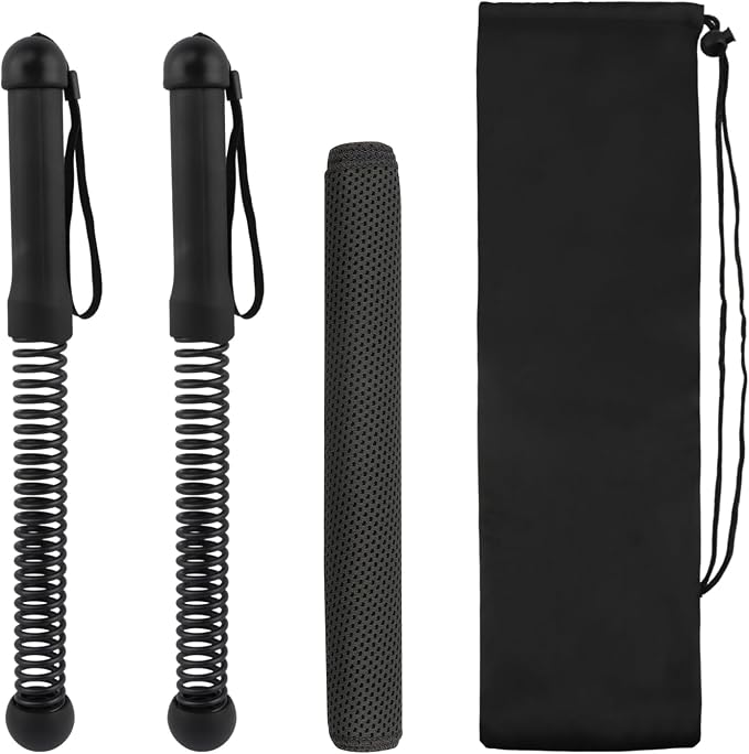Ropeless Battle Ropes, 2 Pcs Weighted Cordless Workout Ropes with Non-Slip Handles, Training Ropes for Home Gym, HIIT, Strength & Full Body Workout, with Carry Bag & Cooling Towel