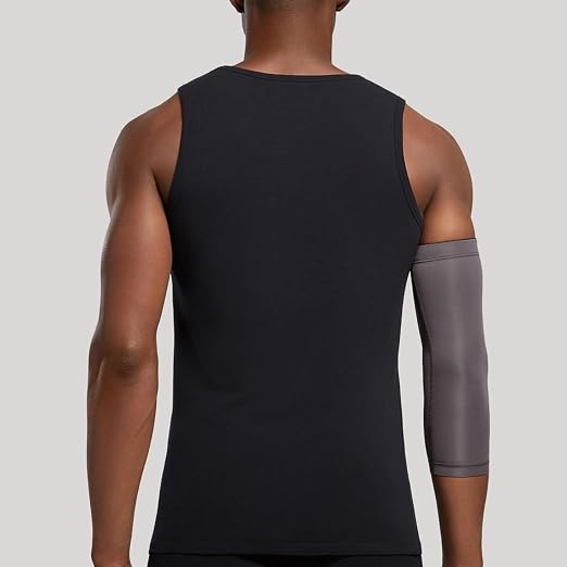 Tommie Copper Infrared Compression Elbow Sleeve, Warming Elbow Support & Stability, Slate Grey, Small