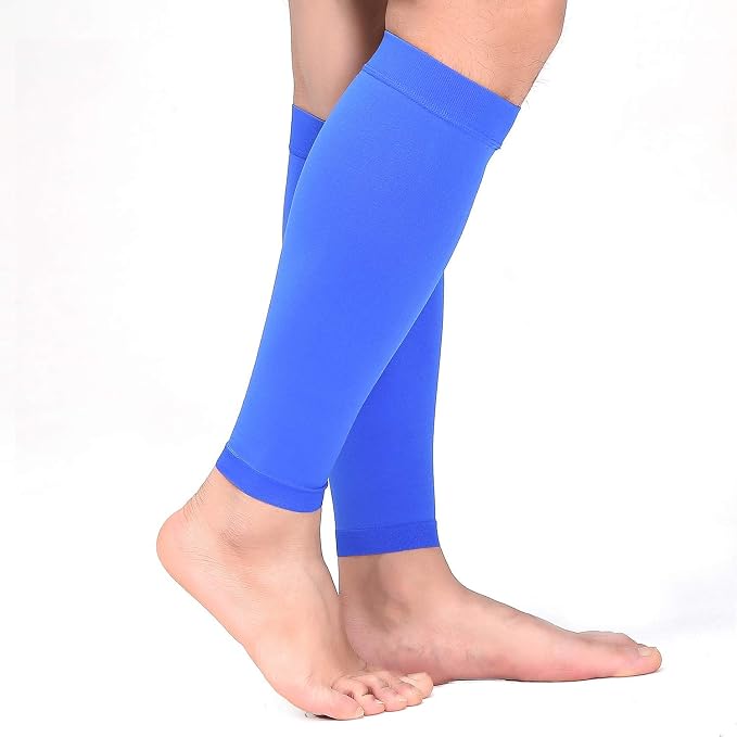 TOFLY Calf Compression Sleeve 20-30mmHg 1 Pair Footless For Men & Women | Footless Compression Socks For Leg Support, Shin Splint, Pain Relief, Swelling, Varicose Veins, Maternity, Nursing, & Travel