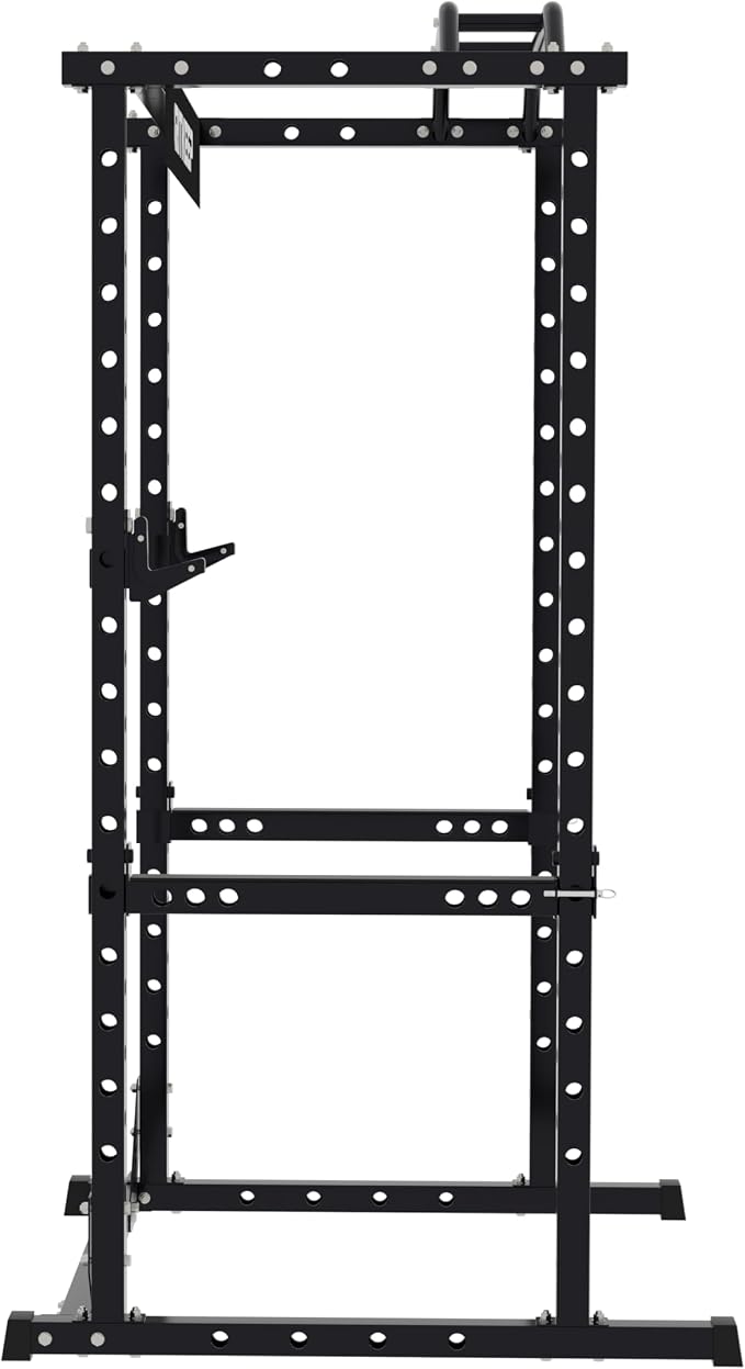 RitKeep Power Rack, Adjustable Multi-Function Squat Rack for Home Gym | 3-in-1 Power Cage with 1200LB Capacity, J-hooks, safety bars and multi-grip pull-up bar for strength training -RMAX 2250