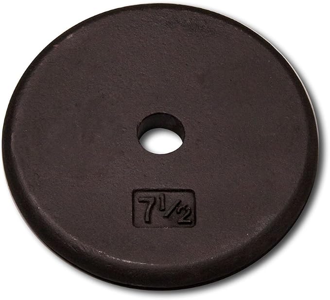 Body-Solid Standard Iron Weight Plate - Perfect for Strength Training, Home Gym, and Barbell Workouts - Fits 1" Bars