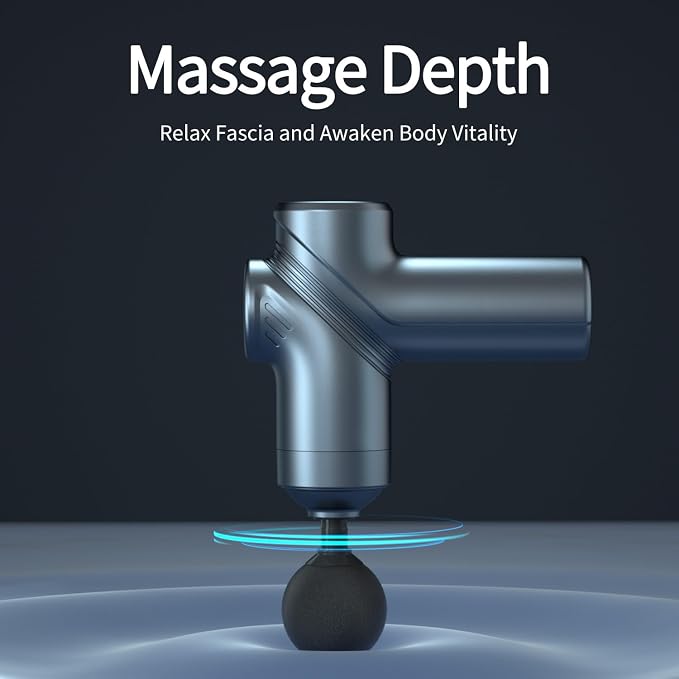 Massage Gun Deep Tissue, Silent Motor and Portable Massage Gun with 4 Interchangeable Heads for Deep Muscle Relief and Relaxation, Relax Gift