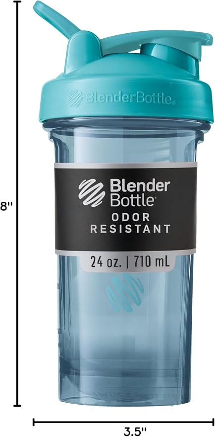 BlenderBottle ProSeries Tritan Shaker Bottle 24 oz Cerulean Blue