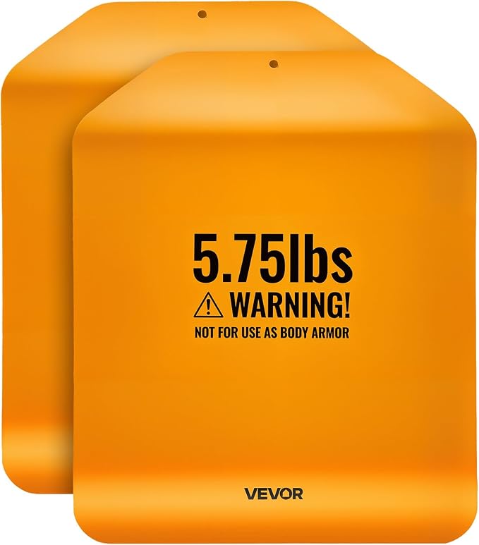 VEVOR Weight Vest Plates, 5.75/8.75/14.5/19.75 LB Pairs, Premium Steel Weighted plates, Additional Weight for Weight Vests, for Strength Training, Running, Fitness, Heavy Workouts