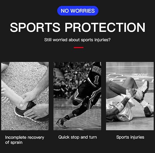 SUJAYU Ankle Brace & Elastic Supports for Men & Women, Ankle Support Ankle Compression Sleeve, Plantar Fasciitis Relief Achilles Tendonitis Brace Achilles Tendonitis Wrap, Pack of 1 (Black, Medium)