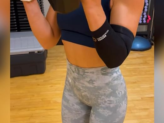 Copper Compression Elbow Sleeve - Copper Infused Orthopedic Brace for Golf Elbow, Bursitis & More - Fits Men & Women -1 Sleeve- Original/Black - 2XL