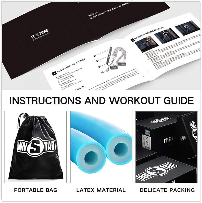 Innstar Multi-Function Resistance Bands for Working Out, Push Up Exercise Bands Resistance Bands Set for Bench Press Gym Equipment, Home Workout, Travel Portabl
