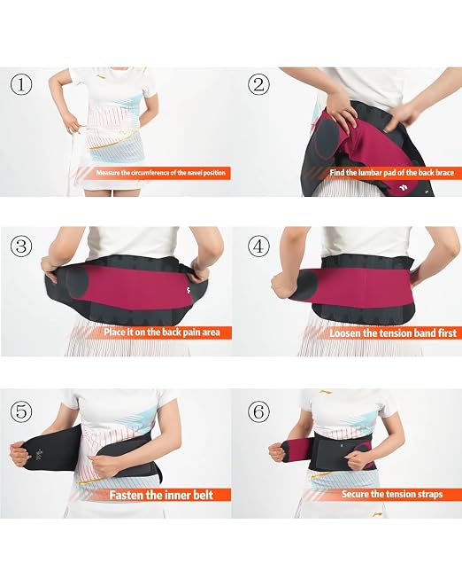 0.5mm Ultra Thin Back Brace for All Day Comfort, Wear under Clothes | Slim Fit & Invisible Back Support, Seamless Design, Removable Lumbar Pad, Adjustable Compression, Lower Back Pain Relief