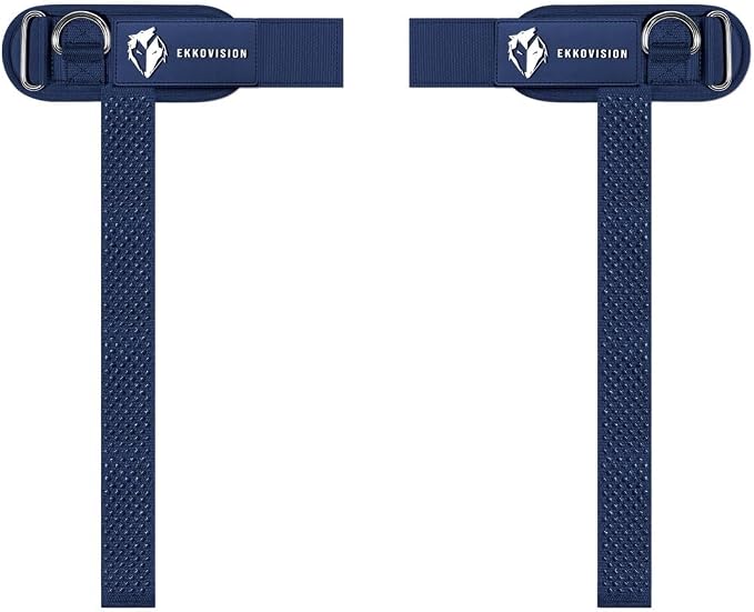 Ekkovision EKKO Weight Lifting Straps With Cuffed D Ring, Wrist Support for Men, Heavy Duty Thick Comfortable Lifting Straps, Secure Fit, Enhanced Grip, Straps for Weightlifting & Gym Training