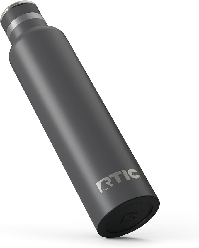 RTIC 26oz Journey Water Bottle, Ceramic Lined, Graphite | Stainless Steel Metal, Insulated for Hot and Cold Drinks, Sports, Travel and Camping