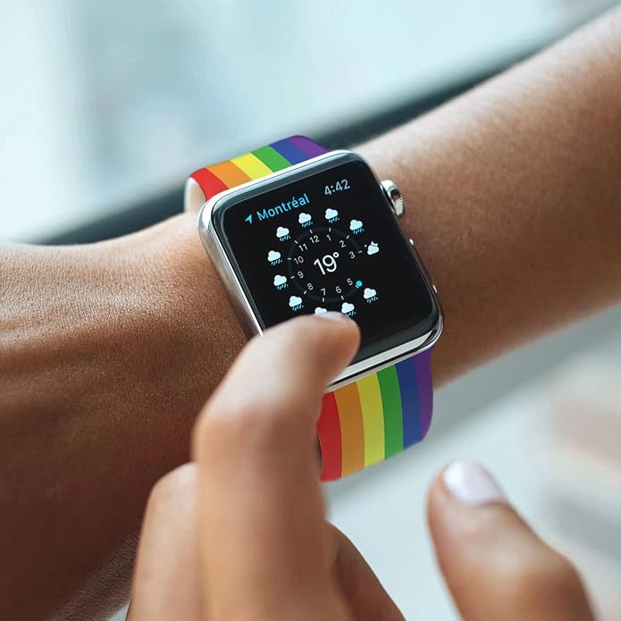 Pride Watch Band Compatible with Apple Watch Series 11 10 9 8 7 6 5 4 Ultra SE (Replacement Silicone Strap for iWatch 40mm - 49mm)