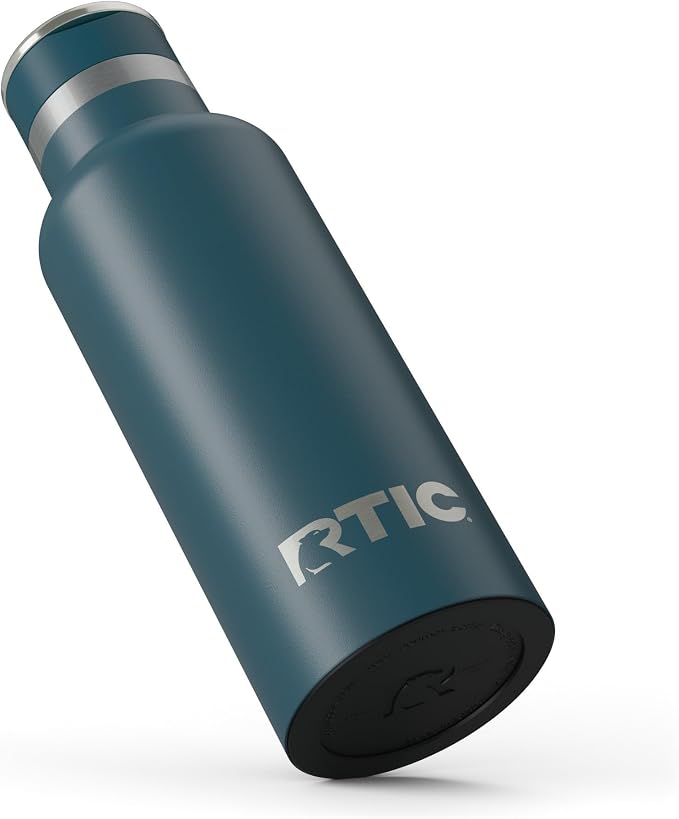 RTIC 16oz Journey Water Bottle Ceramic Lined Metal Stainless Steel Vacuum Insulated, BPA Free, Reusable, for Water, Hot and Cold Drinks, Travel, Sports, Camping, Marine