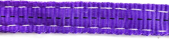 QWORK Lifting Slings Straps with Hooks - 5 Feet, 4409 Pounds Capacity, 2 Pack Polyester Webbing - Purple Rigging Straps for Engines, Cranes, Hoists