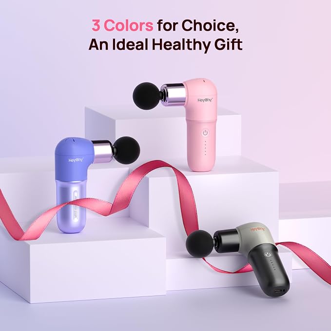 Super Mini Massage Gun Deep Tissue, Percussion Muscle Massager | Compact Sports Travel Massage Gun, FSA Eligible Portable Massager Gun for Her Him, Handheld Massager Gun HSA Eligible Pink